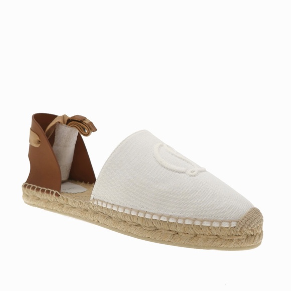 Christian Louboutin Nanou Lace CL Flat Espadrilles White Size 39 New - Picture 4 of 8